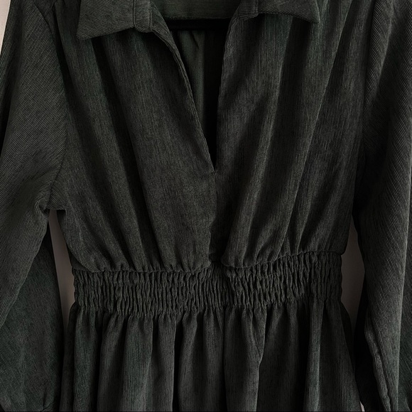 ZARA Green Corduroy Dress - Picture 3 of 7
